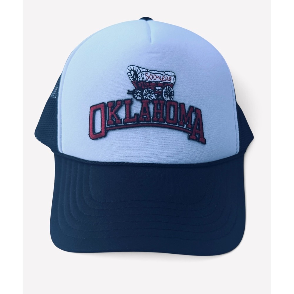 OTTO Trucker Hat Women OSFM Black Crimson GUC Oklahoma Sooners Graphic Cap